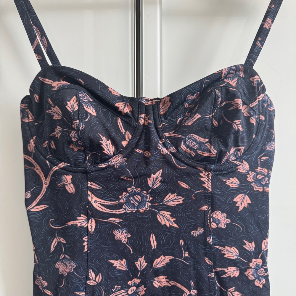 Never Worn Ulla Johnson Black Pink Navy Floral Swim Suit One Piece Size S - Picture 2 of 5